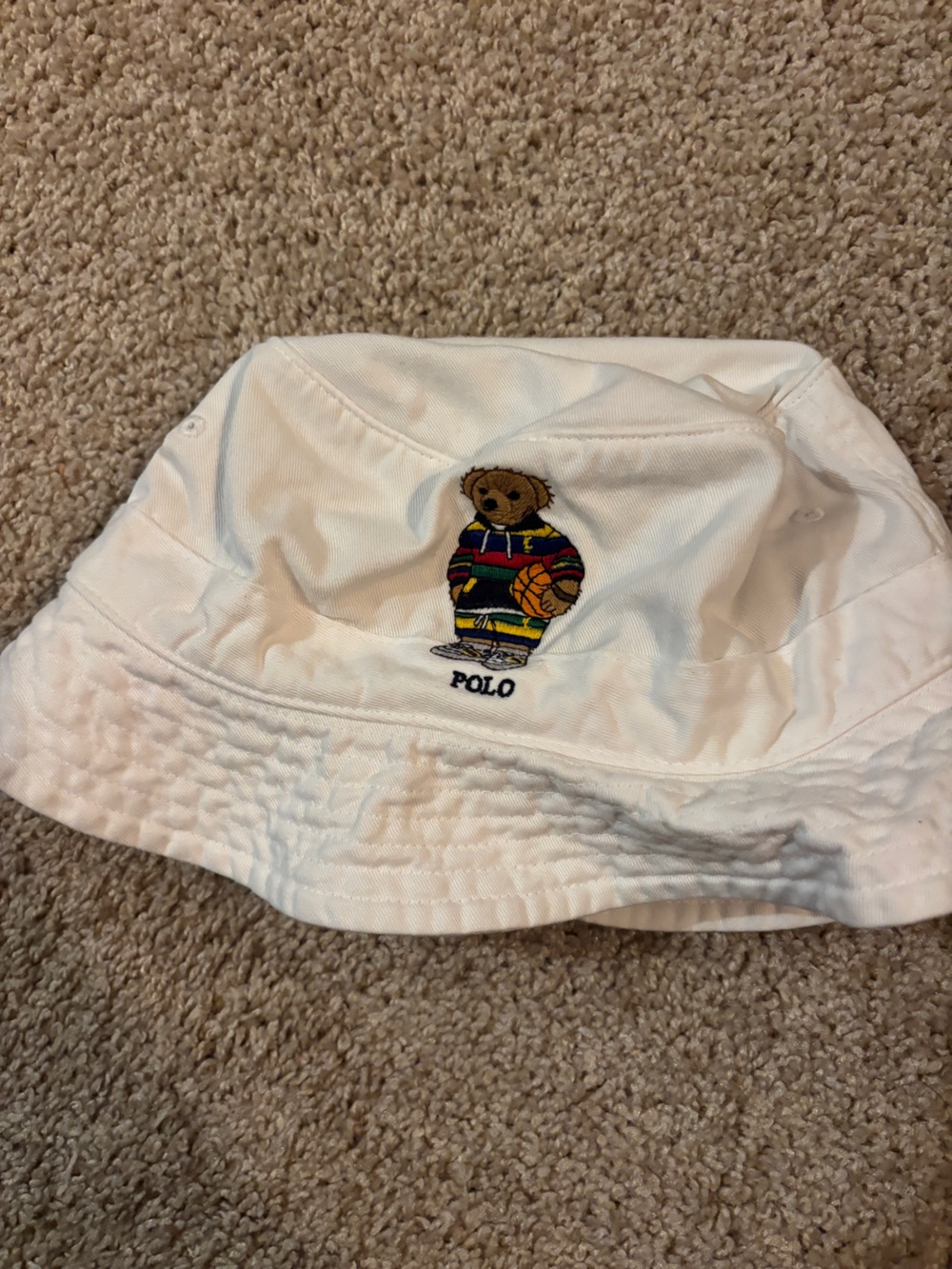 Polo by Ralph Lauren White Bear Bucket Hat